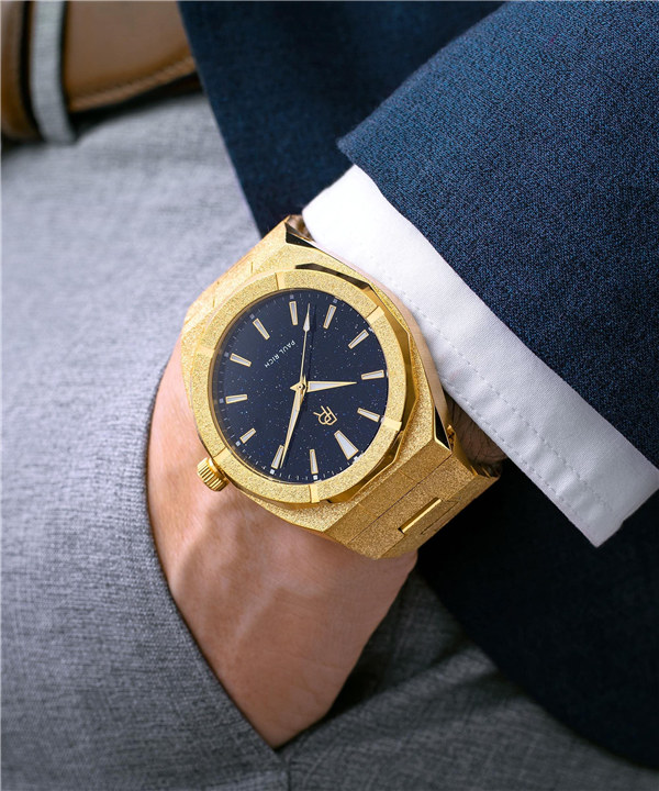 Paul Rich Mens Luxury Watch  Gold Blue